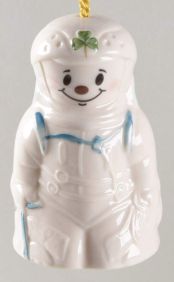 Snowman-Bell-Ornament Snowman Alpine - No Box by Belleek Pottery (Ireland)-1