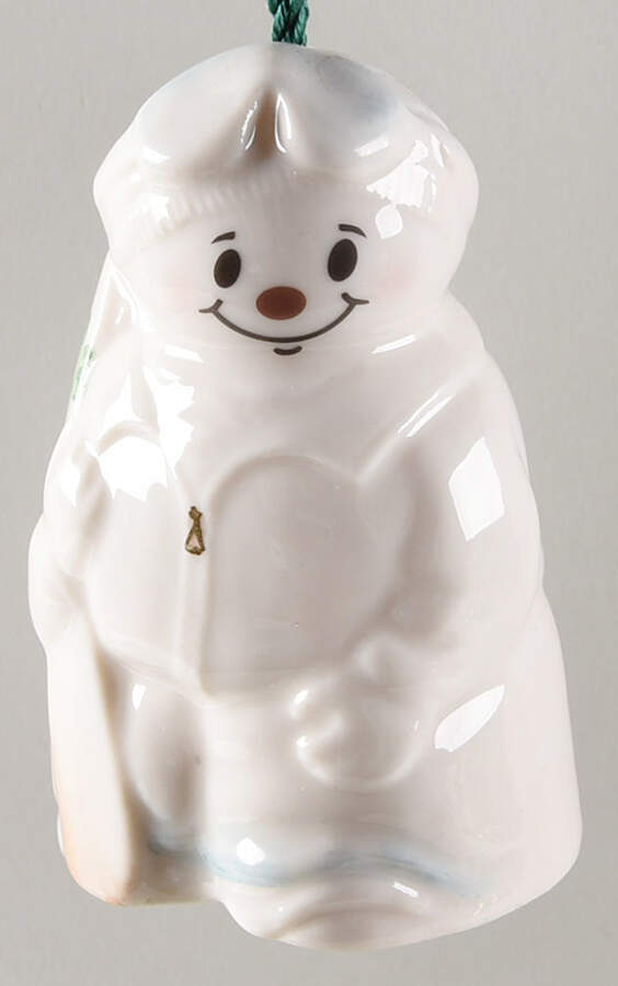 Snowman-Bell-Ornament Snowman Snowboarding - Boxed by Belleek Pottery (Ireland)-1