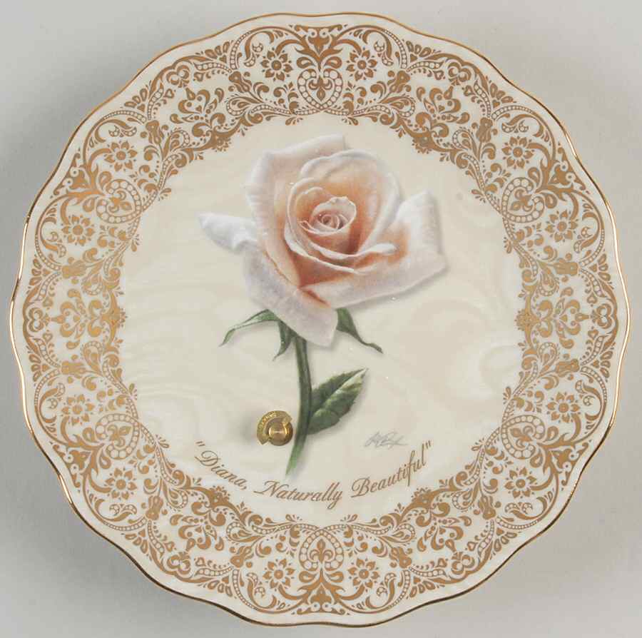 Remembering Englands Rose-Plate Diana, Naturally Beautiful - No Box by Bradford Exchange-1