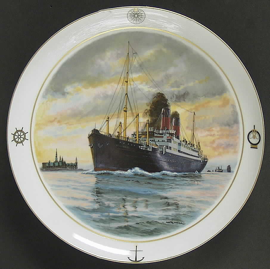 Atlantic Liners Ss Frederik Viii,Denmark - No Box by Bing & Grondahl-1