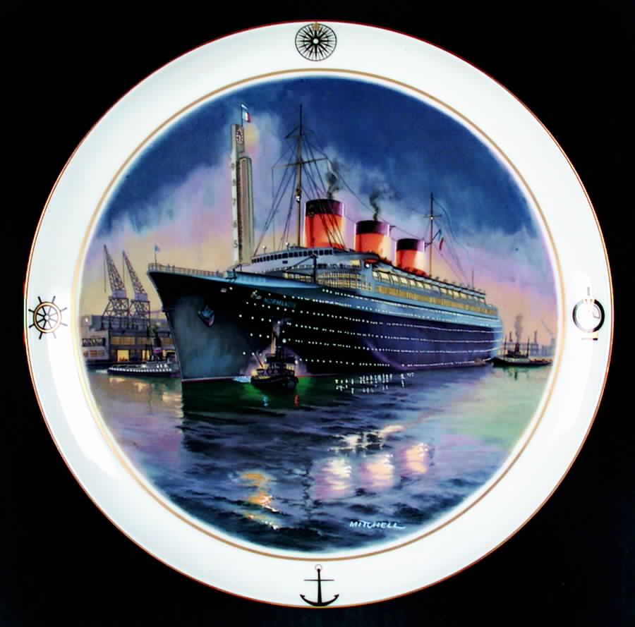 Atlantic Liners Ss Normandie,France - Boxed by Bing & Grondahl-1