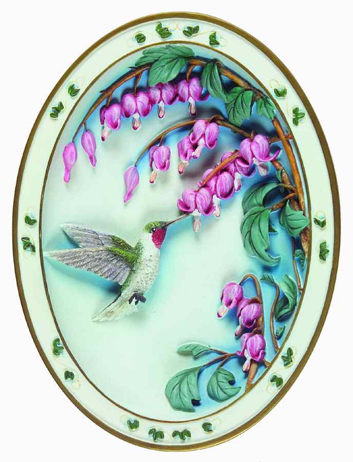 Whispers On The Wind-Plate Anna's Hummingbird - No Box by Bradford Exchange-1