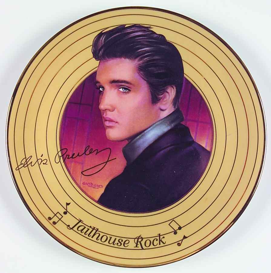 Solid Gold Elvis Jailhouse Rock - No Box by Bradford Exchange-1