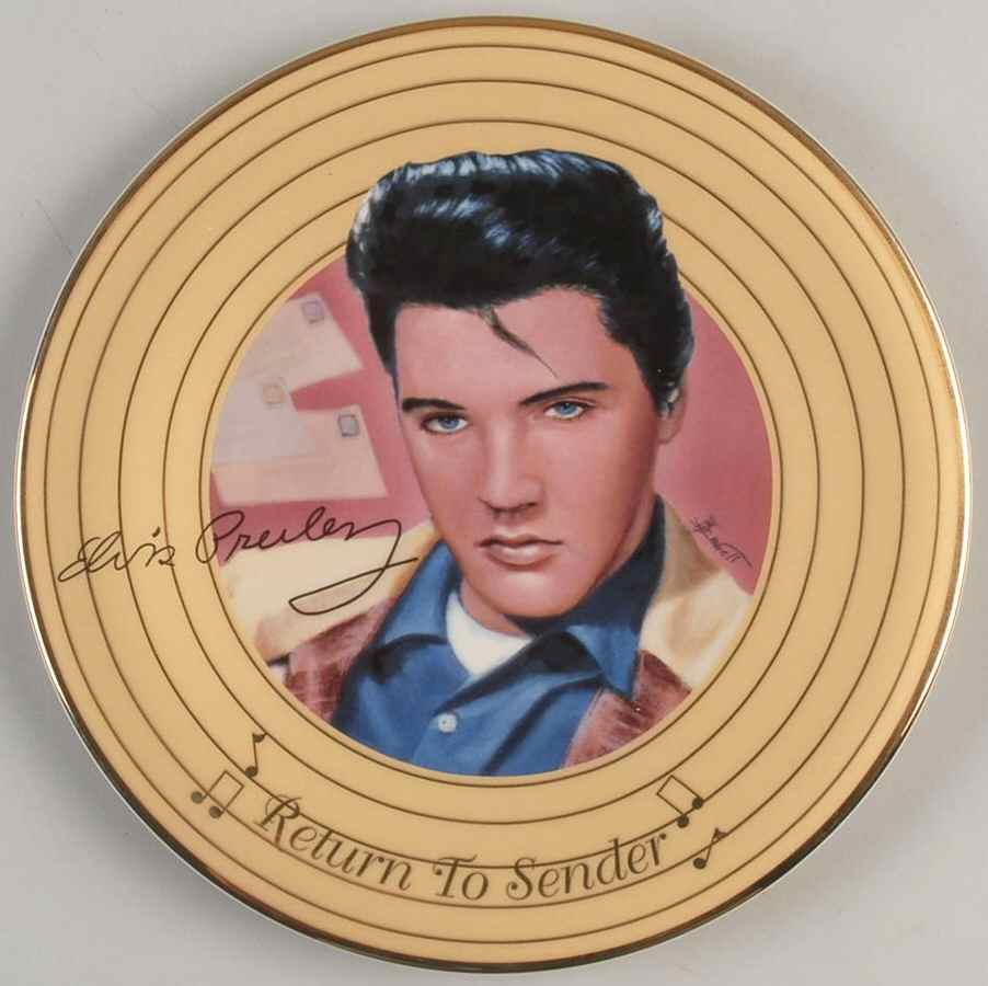 Solid Gold Elvis Return To Sender - No Box by Bradford Exchange-1