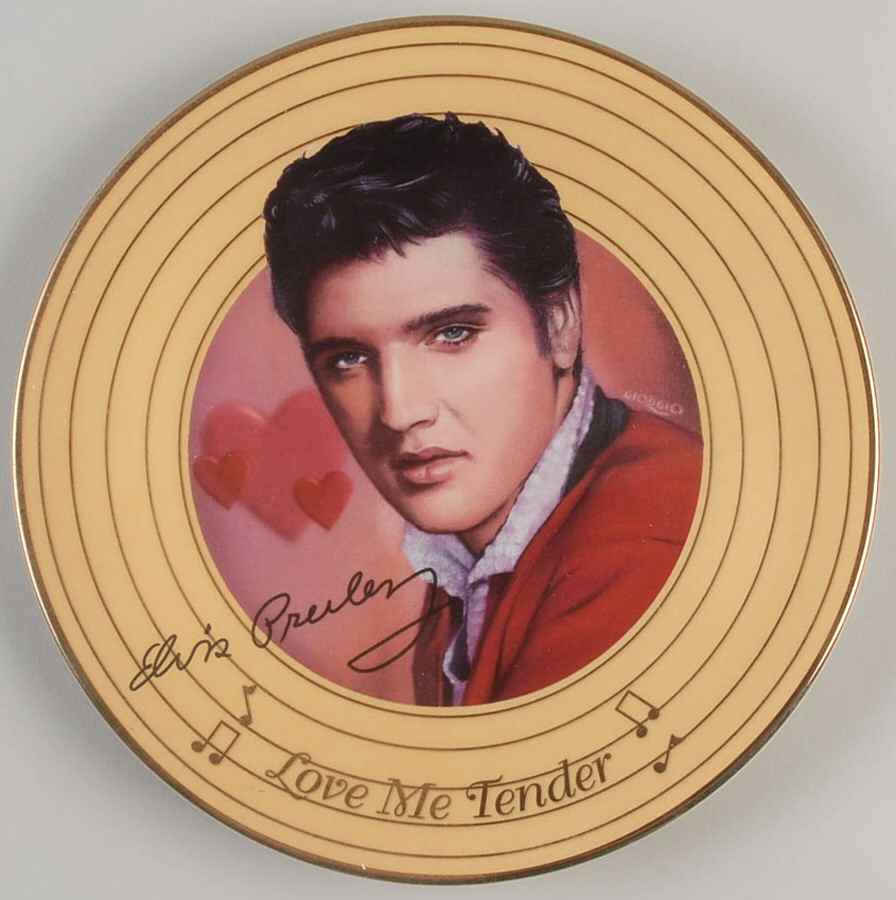 Solid Gold Elvis Love Me Tender - No Box by Bradford Exchange-1