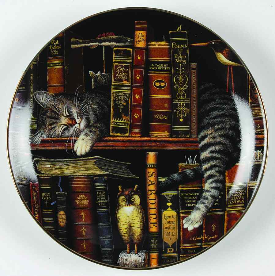 Purr-Fect Places Frederick The Literate - No Box by Bradford Exchange-1