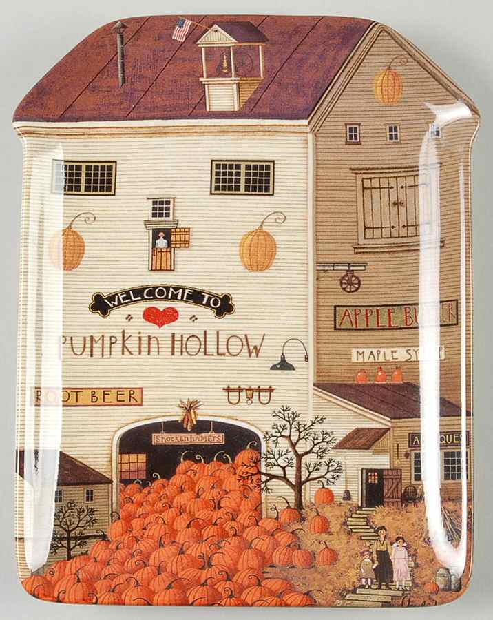 Charles Wysocki Country Heartland Pumpkin Hollow - No Box by Bradford Exchange-1