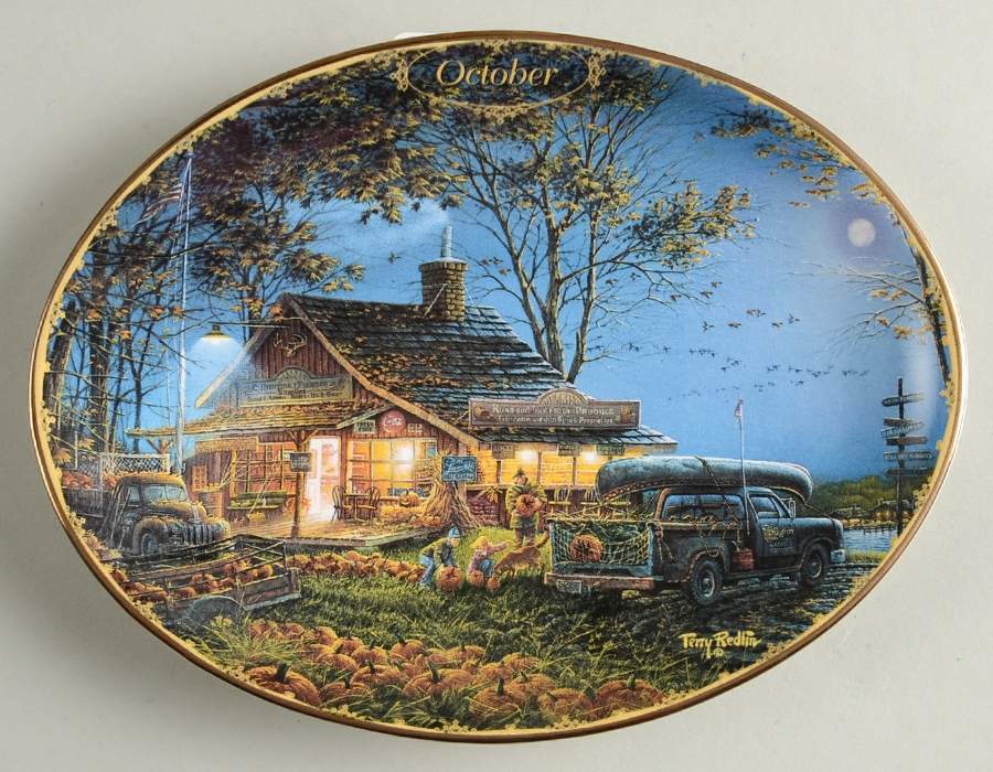 Seasons to Remember October-Autumn Traditions - No Box by Bradford Exchange-1