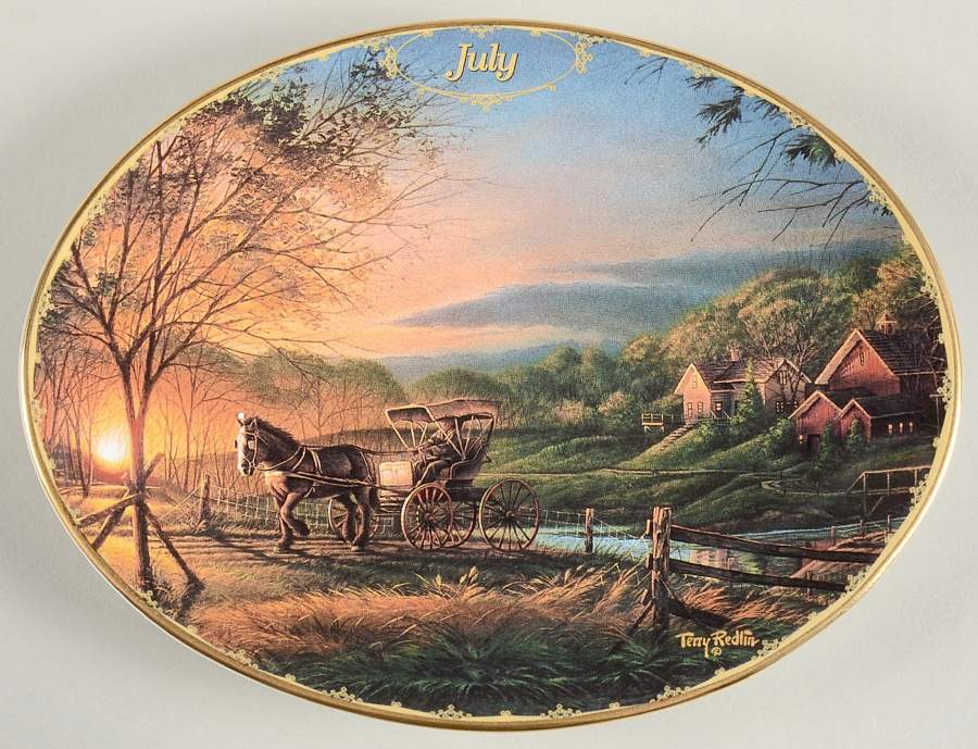 Seasons to Remember July-Morning Rounds - No Box by Bradford Exchange-1