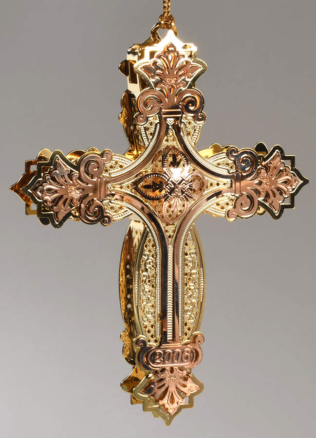 Baldwin Annual Christmas Ornament Florentine Cross - Boxed by Baldwin Brass-1