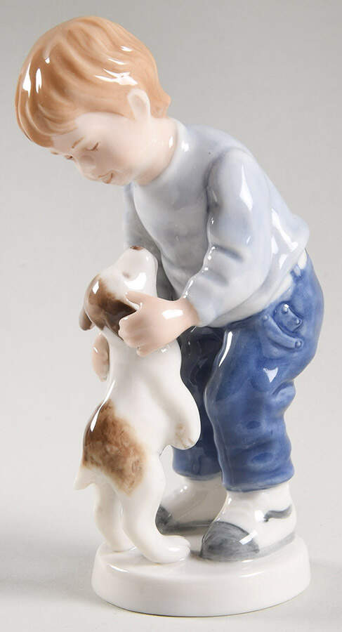 My Very Best Friend Paul With Puppy - With Box by Bing & Grondahl-1