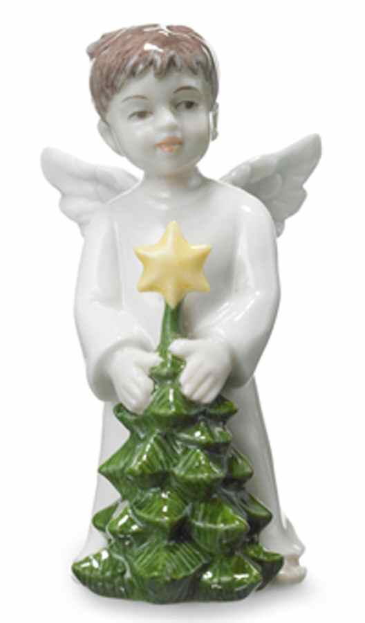 Annual Little Angels Boy With Tree - Boxed by Bing & Grondahl-1