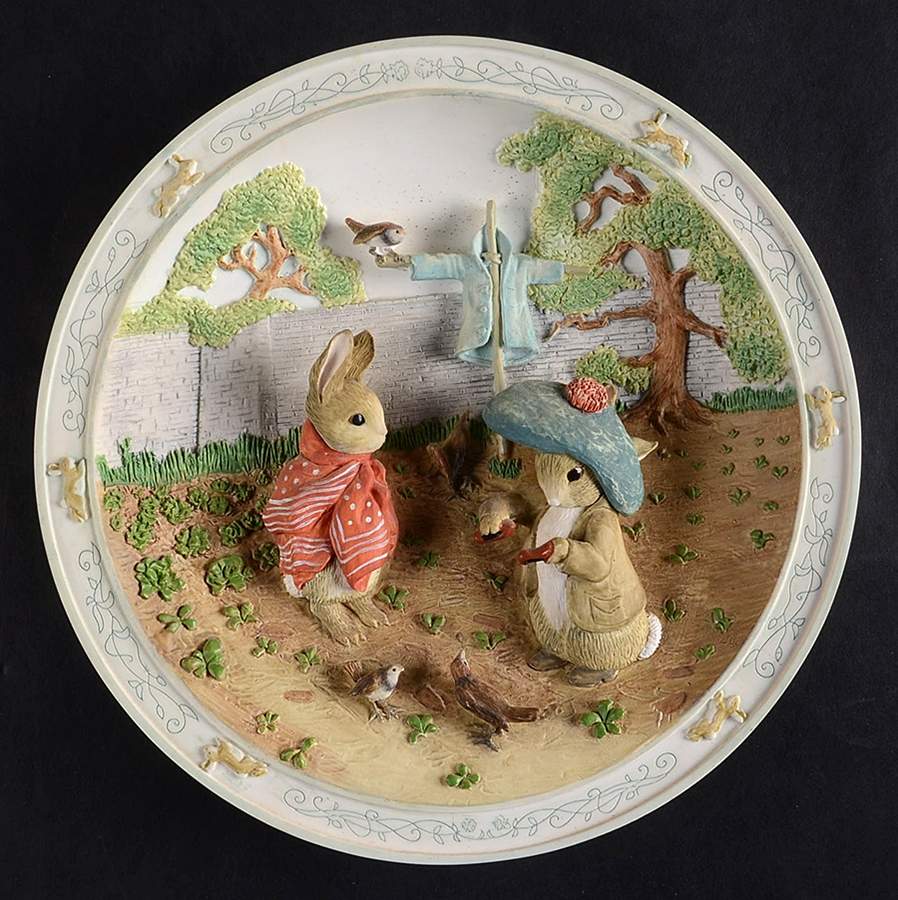 Tale of Peter Rabbit & Benjamin Bunny Upon The Scarecrow - Boxed by Bradford Exchange-1