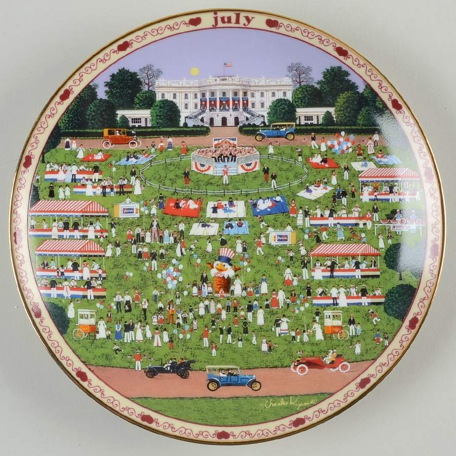 Days To Remember-Charles Wysocki July-The White House 4th Of July Picnic - No Box by Bradford Exchange-1