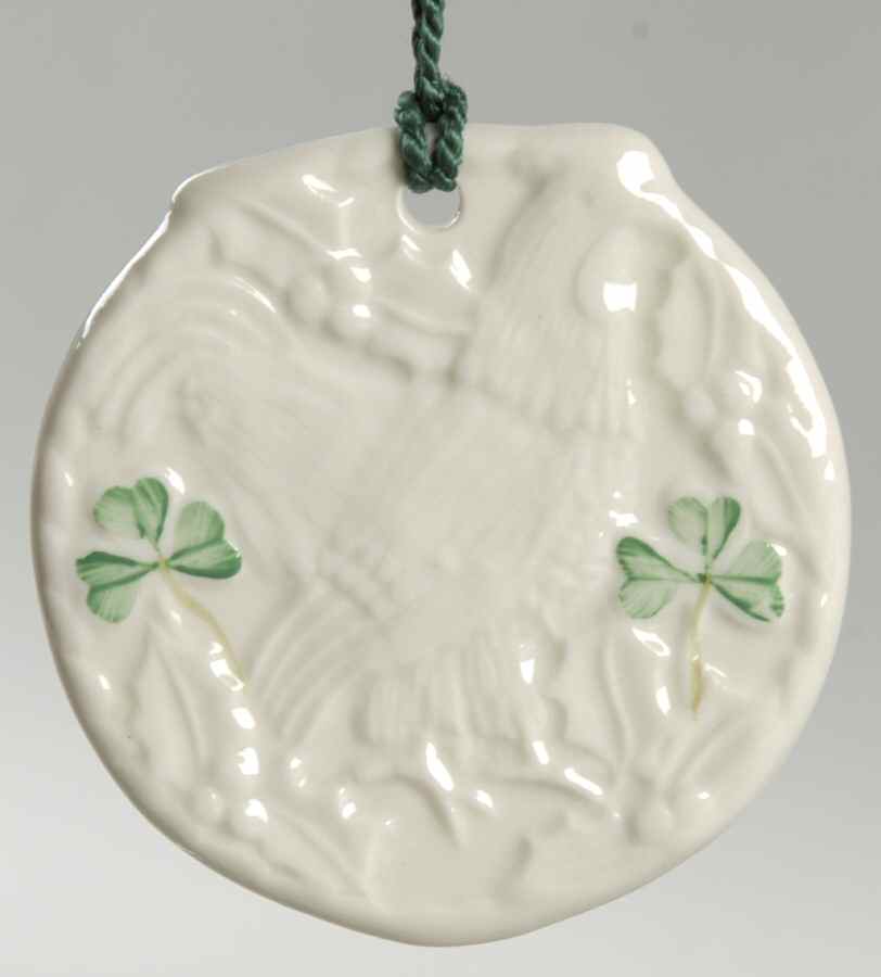 Twelve Days of Christmas-Shamrock Three French Hens - No Box by Belleek Pottery (Ireland)-1