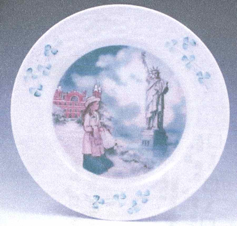 Belleek Pottery Plates Miss Liberty - Boxed by Belleek Pottery (Ireland)-1