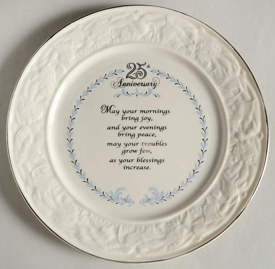 Belleek Pottery Plates 25th Anniversary Plate - Boxed by Belleek Pottery (Ireland)-1