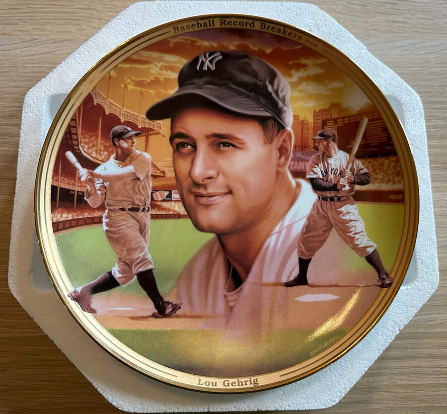 Baseball Record Breakers Lou Gehrig - No Box by Bradford Exchange-1