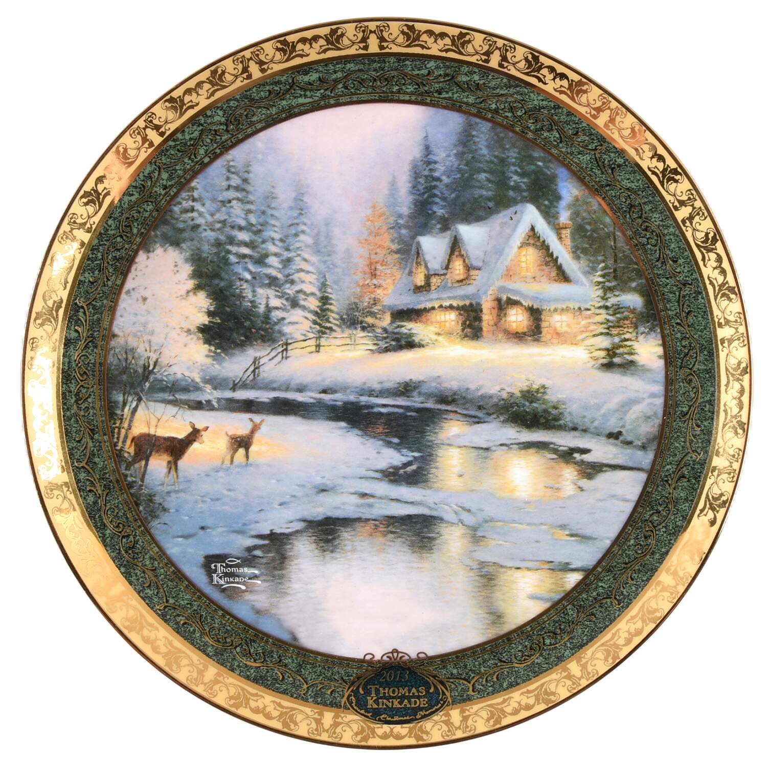 Cherished Christmas Memories Deer Creek - No Box by Bradford Exchange-1