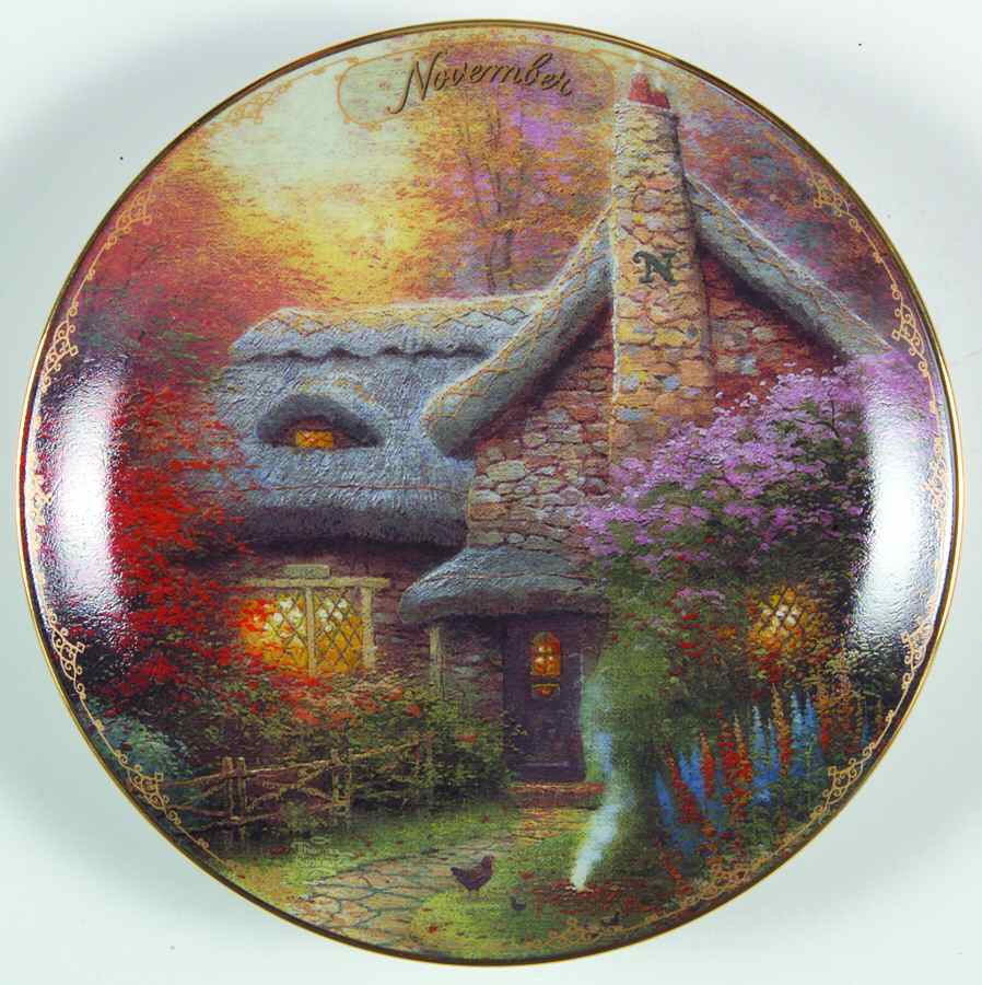 Simpler Times Calendar November-Autumn At Ashley's Cottage - No Box by Bradford Exchange-1
