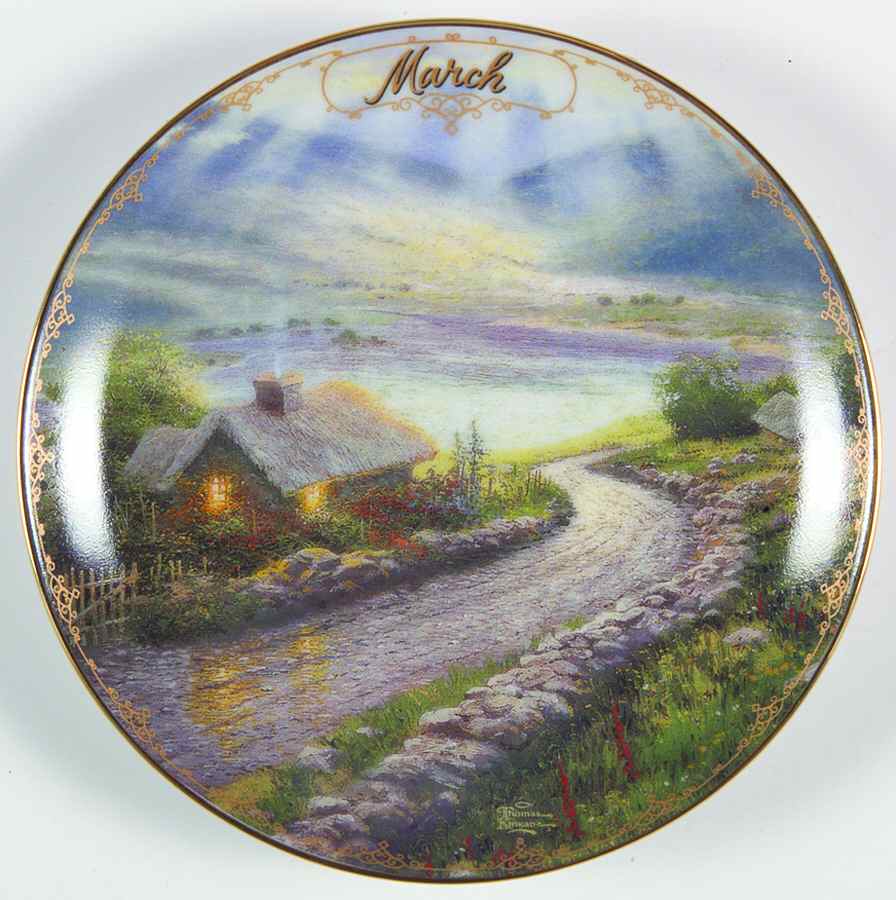 Simpler Times Calendar March-Emerald Isle Cottage - No Box by Bradford Exchange-1