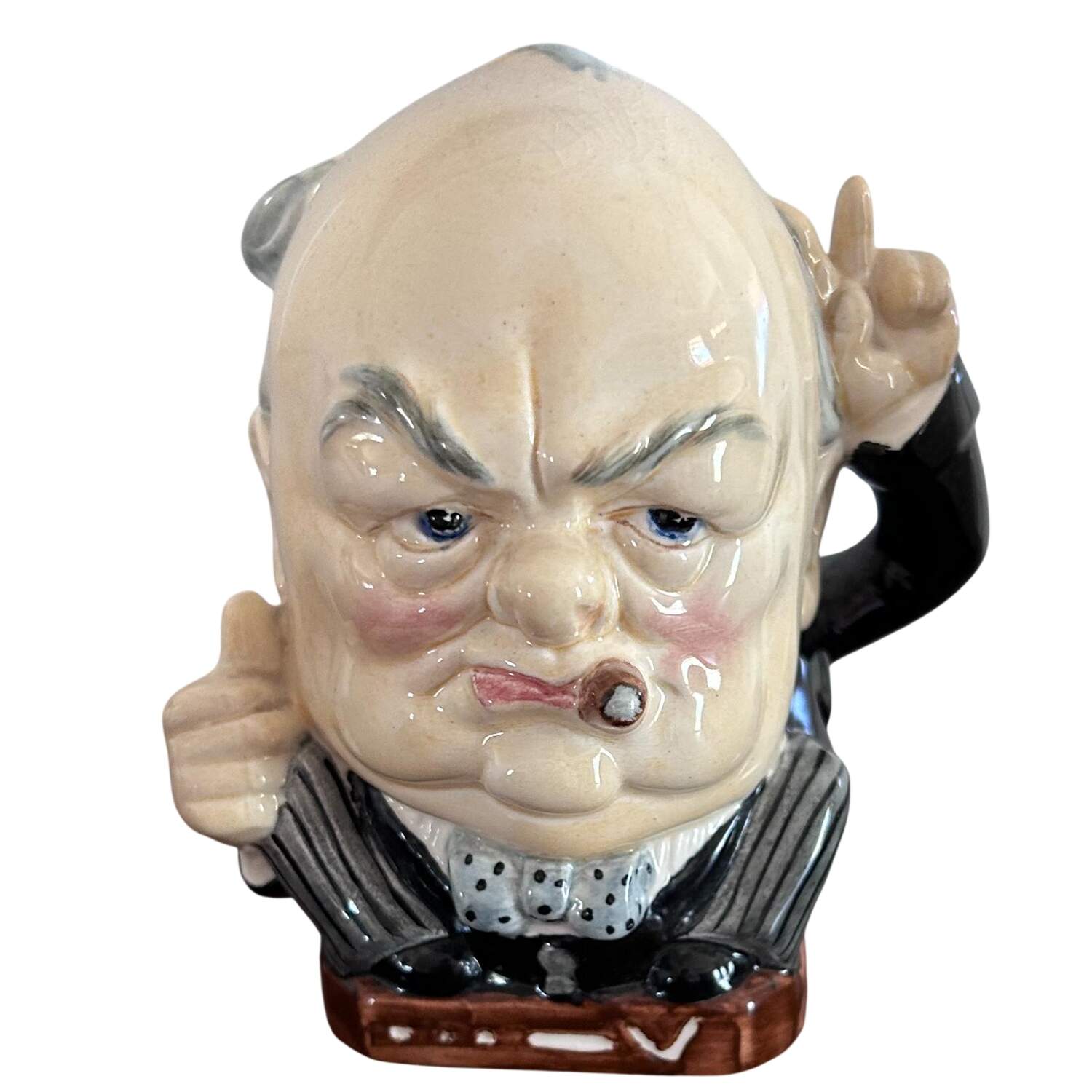 Character Toby Jug Churchill Victory - No Box by Burgess & Leigh-1