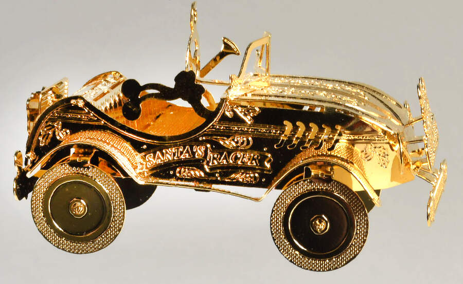 Baldwin Christmas Ornament Santa's Racer - Boxed by Baldwin Brass-1
