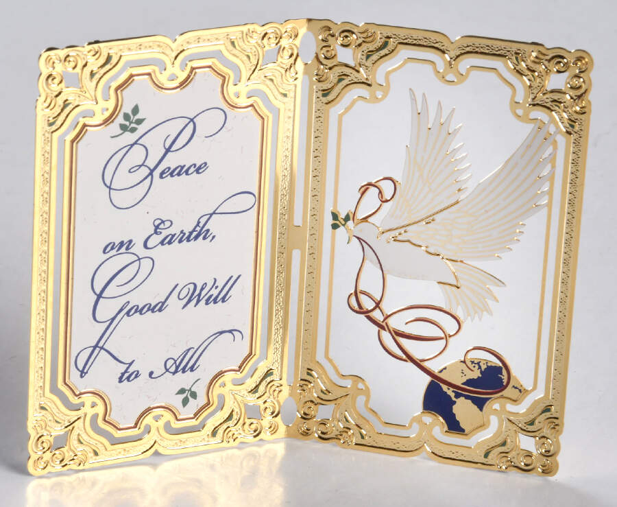 Baldwin Christmas Ornament Peace On Earth, Good Will To All - Boxed by Baldwin Brass-1