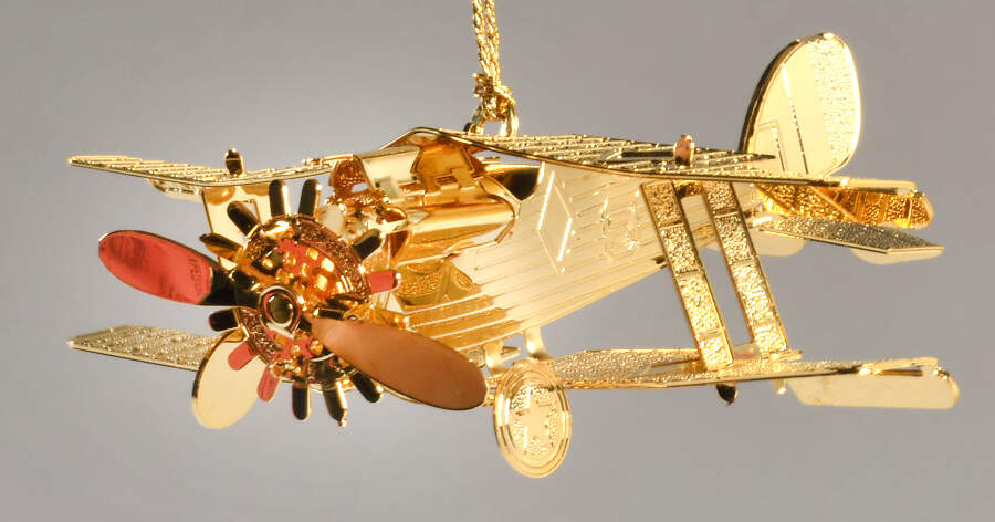 Baldwin Christmas Ornament Biplane - No Box by Baldwin Brass-1