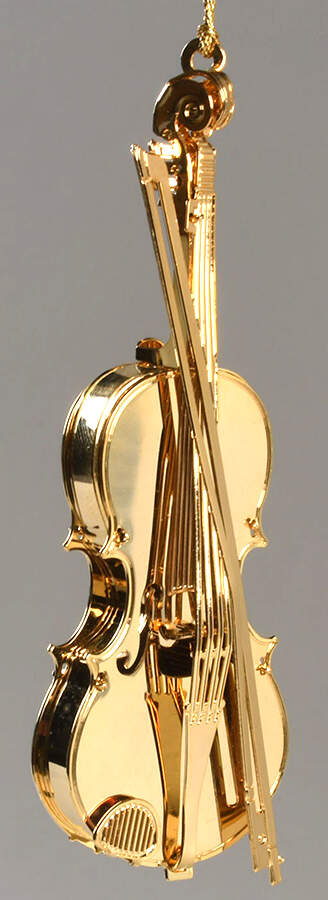 Baldwin Christmas Ornament Violin - Boxed by Baldwin Brass-1