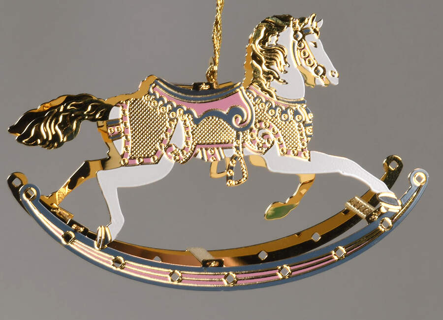 Baldwin Christmas Ornament Rocking Horse - Boxed by Baldwin Brass-1