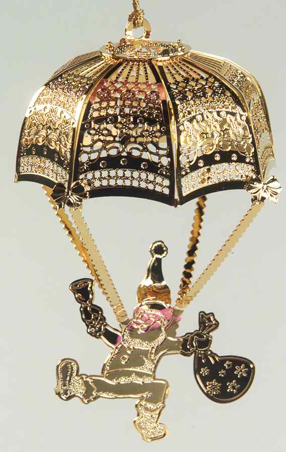 Baldwin Christmas Ornament Santa With A Parachute - No Box by Baldwin Brass-1