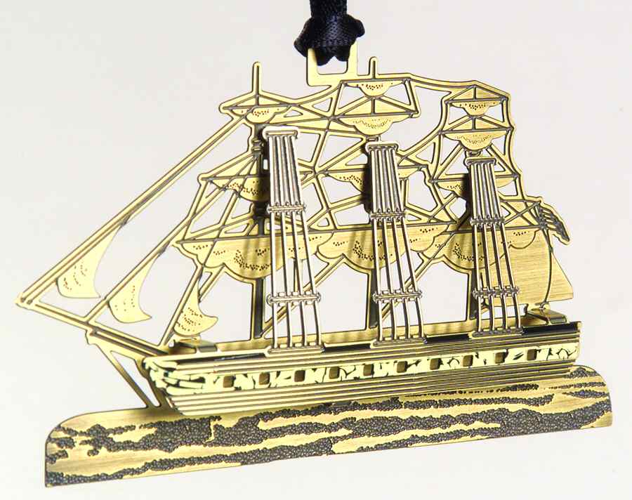 Baldwin Christmas Ornament Sailing Ship - No Box by Baldwin Brass-1