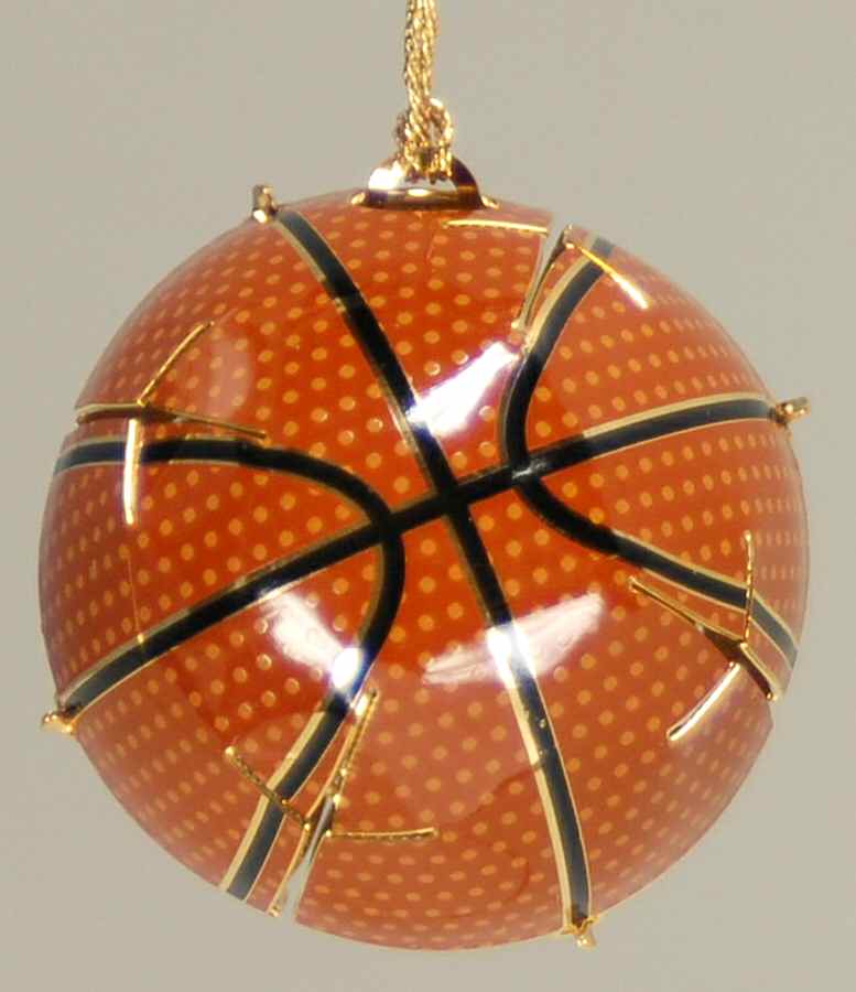 Baldwin Christmas Ornament 3d Basketball - Boxed by Baldwin Brass-1