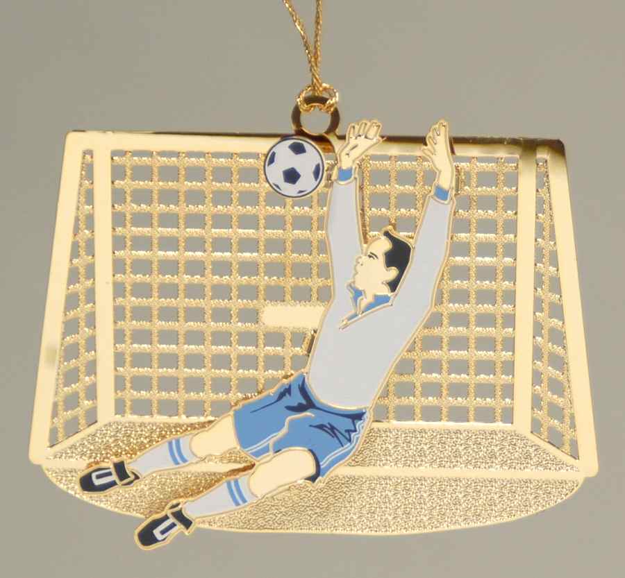 Baldwin Christmas Ornament Soccer Goalie W/Net - No Box by Baldwin Brass-1