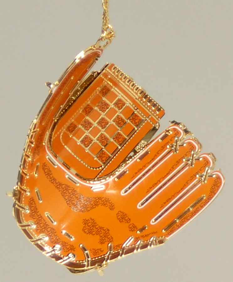 Baldwin Christmas Ornament 3d Baseball Glove - Boxed by Baldwin Brass-1