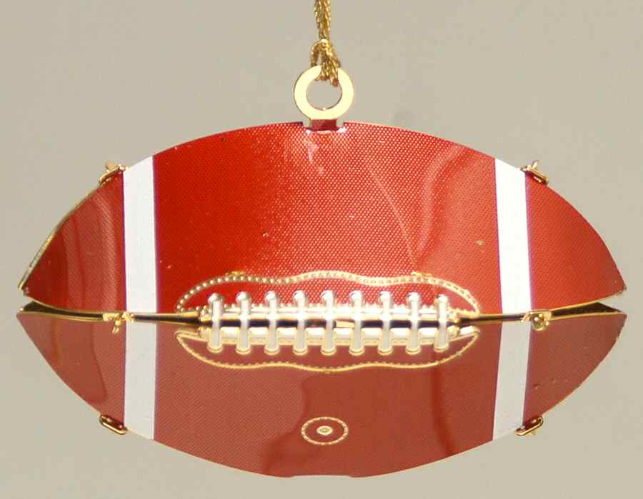 Baldwin Christmas Ornament 3d Football - Boxed by Baldwin Brass-1