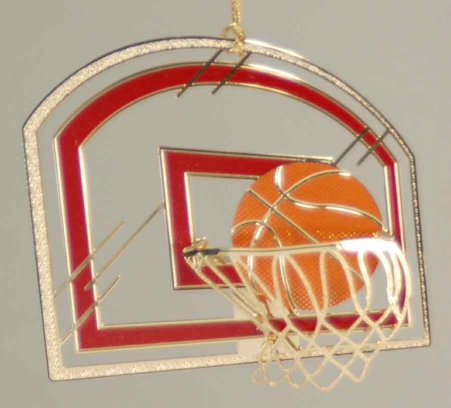 Baldwin Christmas Ornament Basketball W/ Backboard - No Box by Baldwin Brass-1