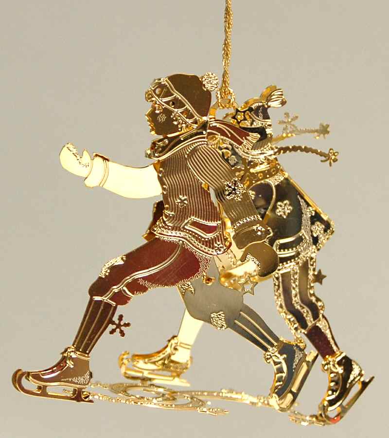 Baldwin Christmas Ornament Skaters - Boxed by Baldwin Brass-1