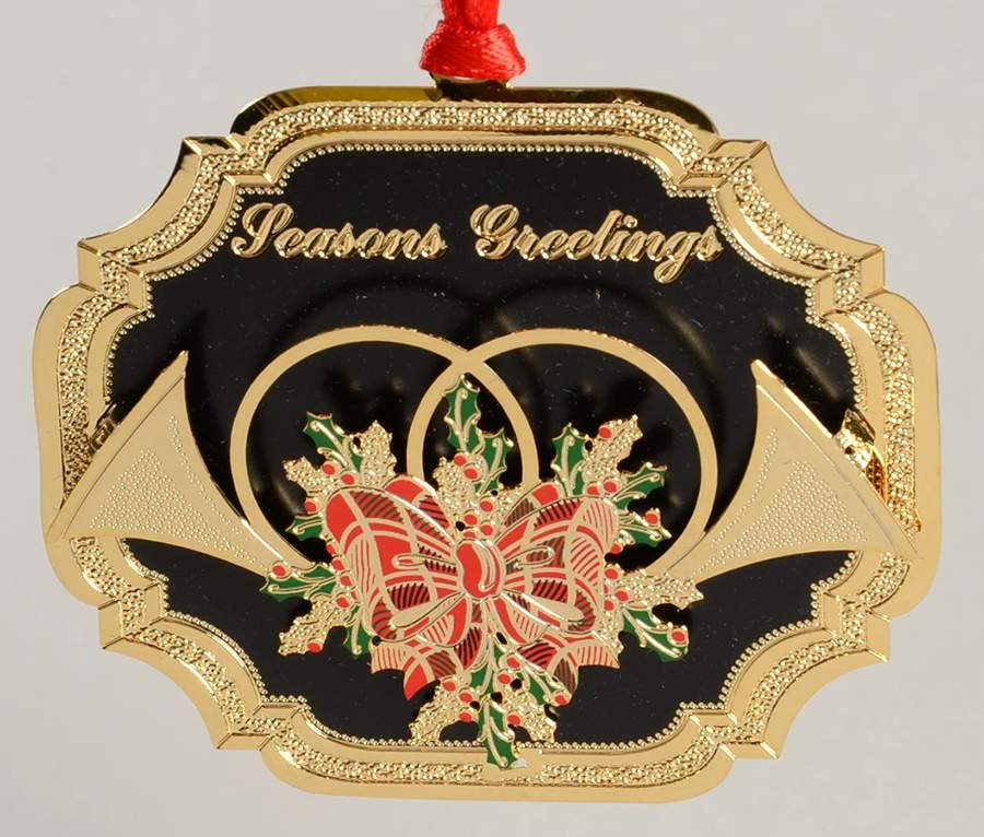 Baldwin Christmas Ornament French Horns - Boxed by Baldwin Brass-1