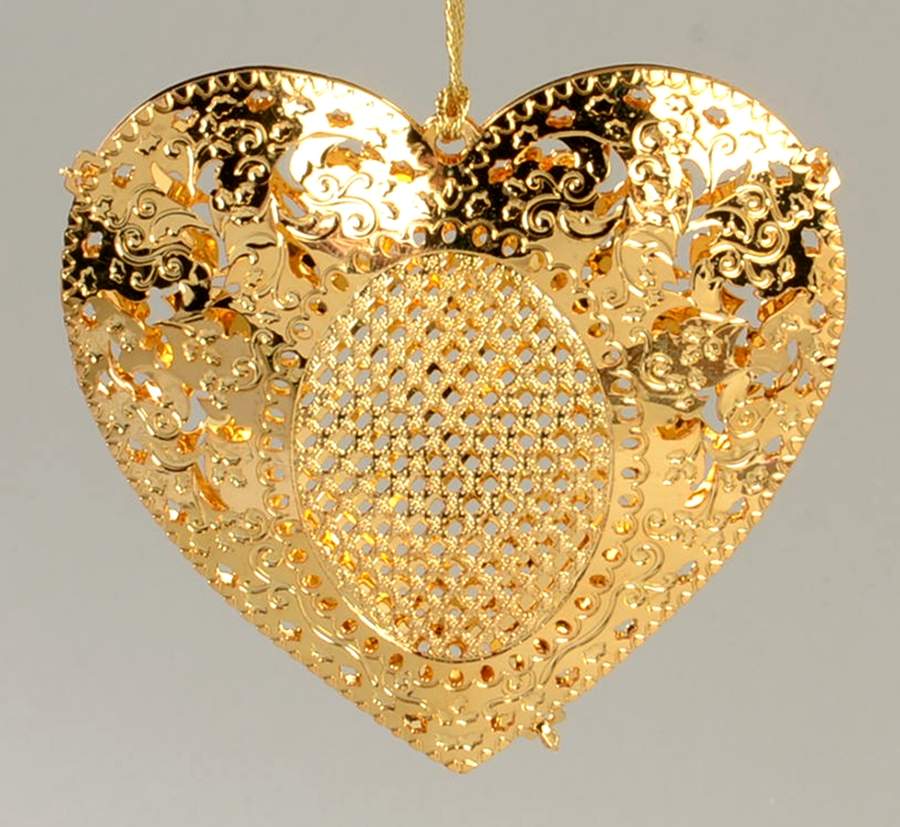 Baldwin Christmas Ornament Puffed Heart - Boxed by Baldwin Brass-1