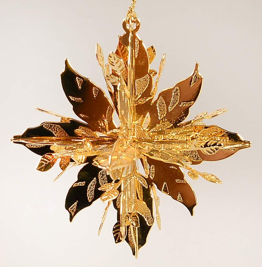 Baldwin Christmas Ornament Poinsettia Snowflake - Boxed by Baldwin Brass-1
