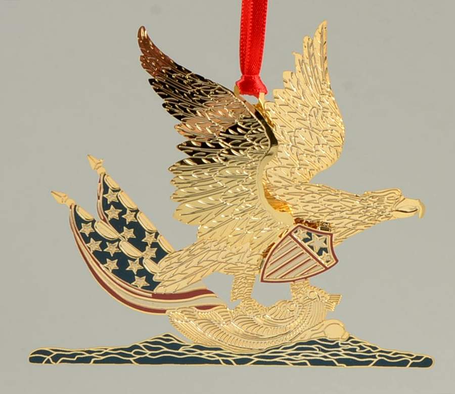 Baldwin Christmas Ornament American Eagle With Shield - Boxed by Baldwin Brass-1