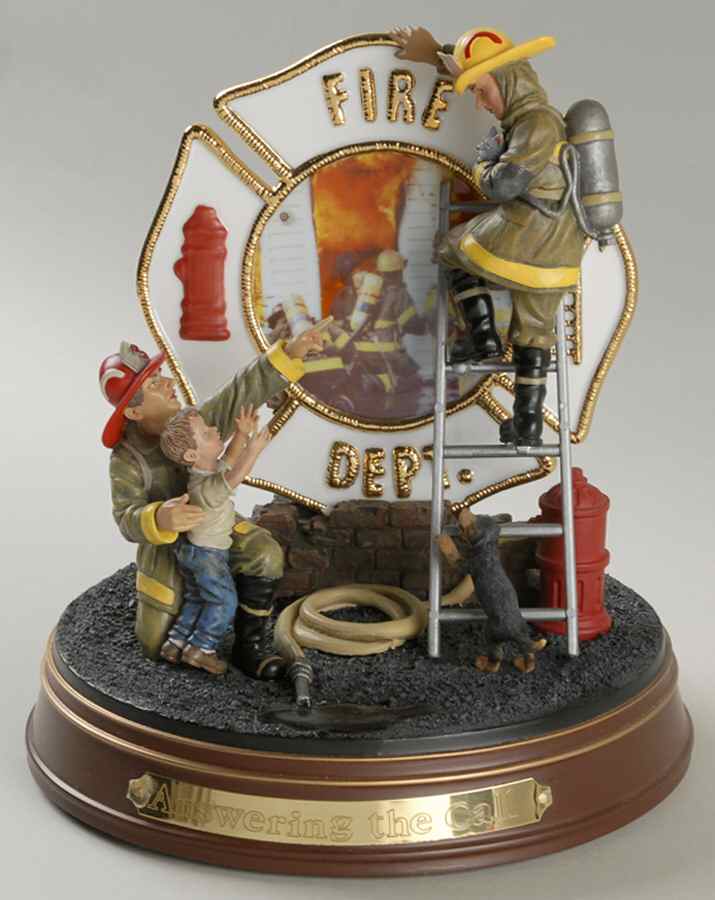 Firefighters A Tradition of Bravery Answering The Call - No Box by Bradford Exchange-1