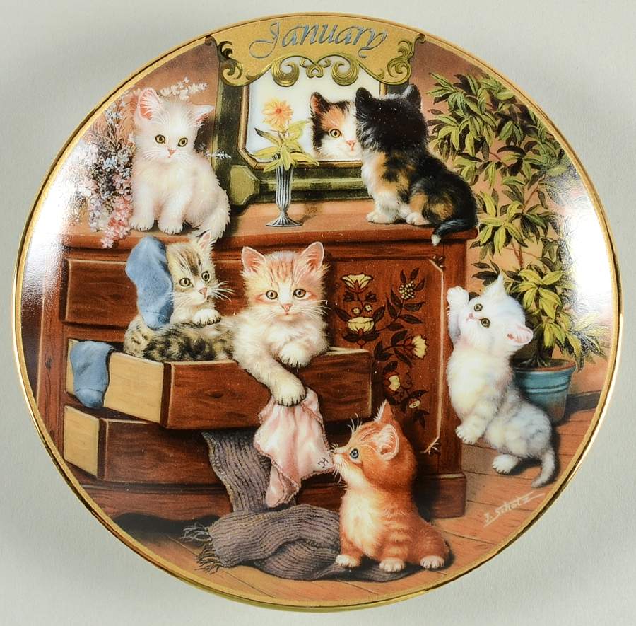 Timeless Tales Purr January-Sweet Whiskers - No Box by Bradford Exchange-1