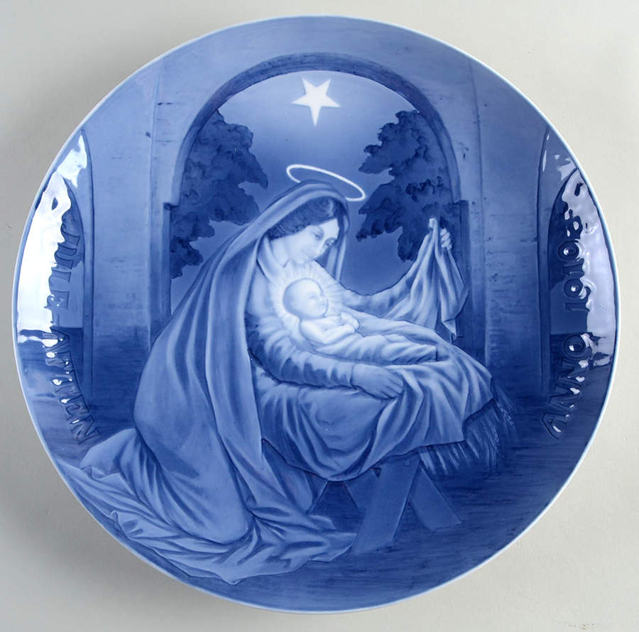 Bing & Grondahl Large Christmas Plate A Child Is Born In Bethlehem - No Box by Bing & Grondahl-1