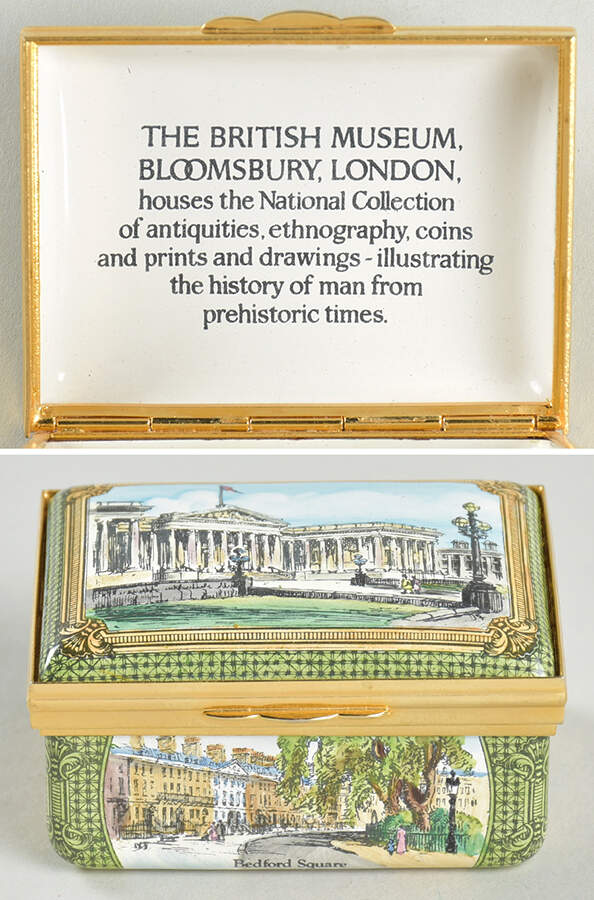 Bilston and Battersea Enamel Box The British Museum Box - Boxed by Bilston-England-1