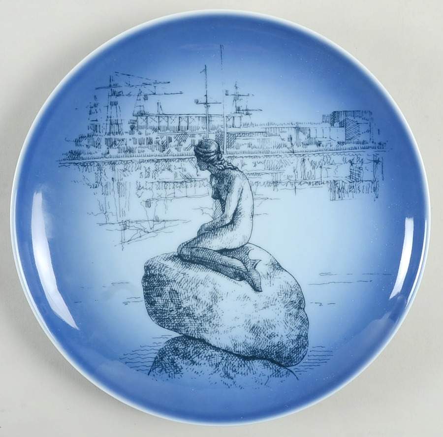 Danish Landmark Plates The Little Mermaid - No Box by Bing & Grondahl-1