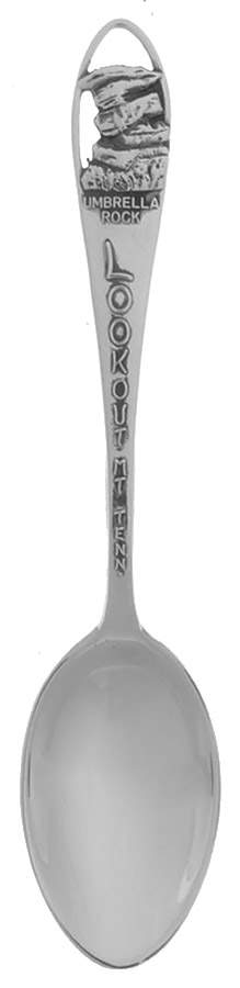 Souvenir Spoon Umbrella Rock Lookout Mt Tenn - No Box by Bates & Klinke Inc-1