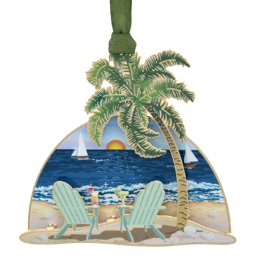 Coastal Ornaments Margarita In Paradise - Boxed by Beacon Design-1